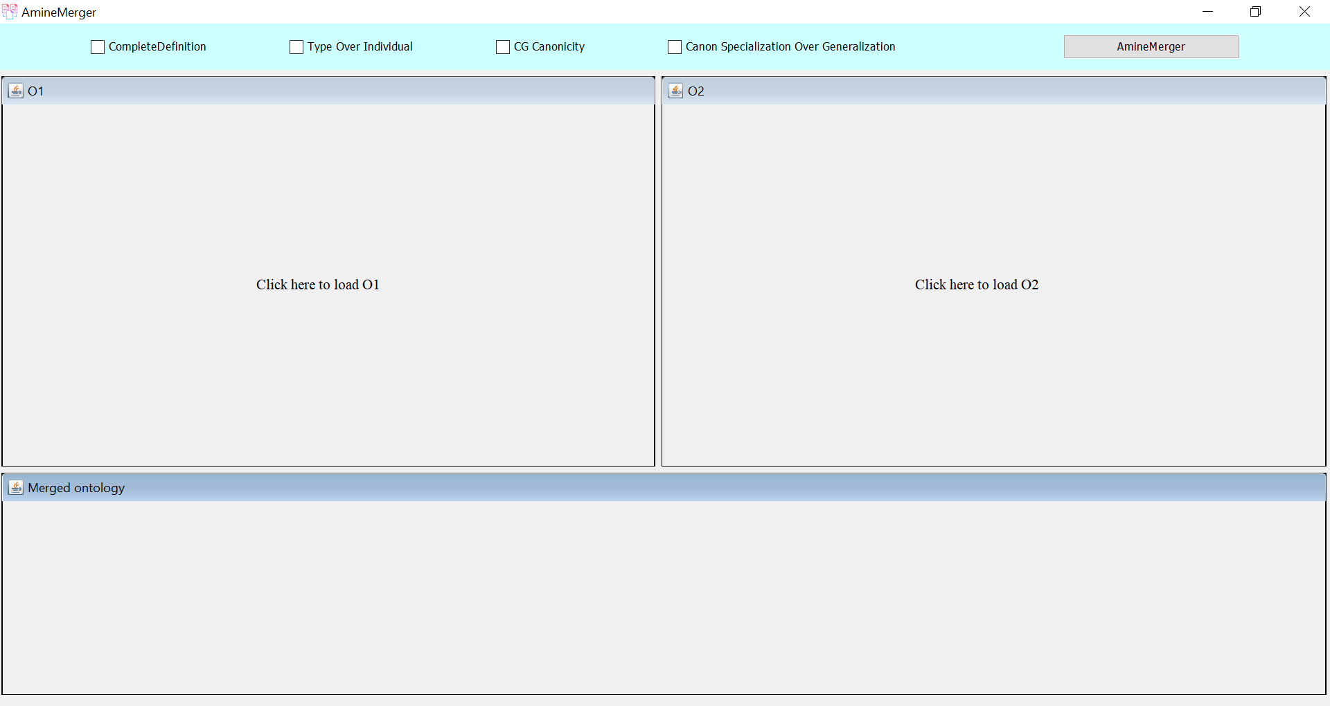 AmineMerger - Parameters GUI